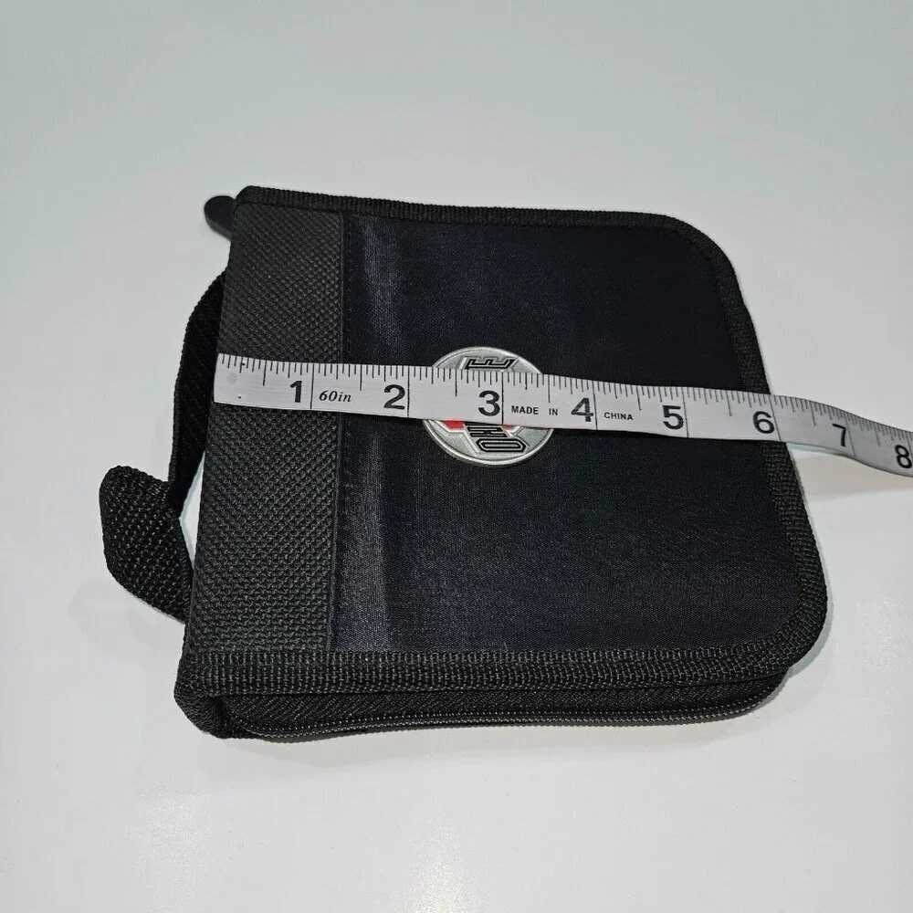 Ohio State University OSU Buckeyes Black CD Holder Case Travel Leed's ~ Holds 16